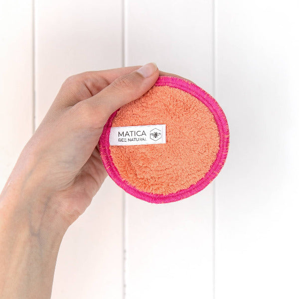 Matica Cosmetics Naturkosmetik aus Hamburg Abschmink Pad Pfirsich