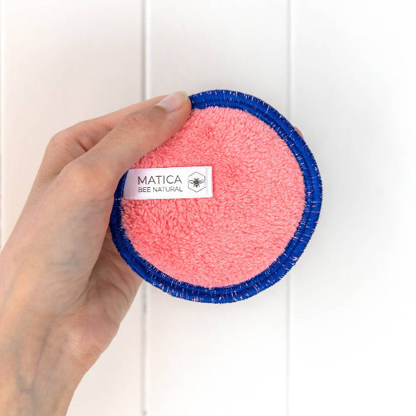 Matica Cosmetics Naturkosmetik aus Hamburg Abschminkpad Rosa waschbar
